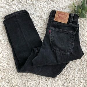 Vintage Levi’s 512 slim fit black jeans